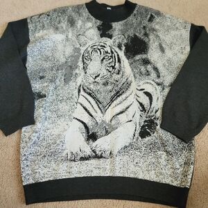 NWT St. John Wool Blend Tiger Sweater L